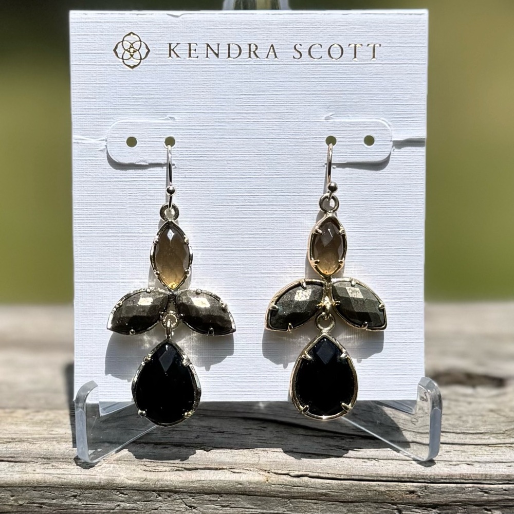 Vintage Kendra Scott Kendall drop Earrings featuring Pyrite